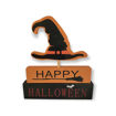 Picture of HALLOWEEN WOODEN DECORATIVE WITH WITCH HAT